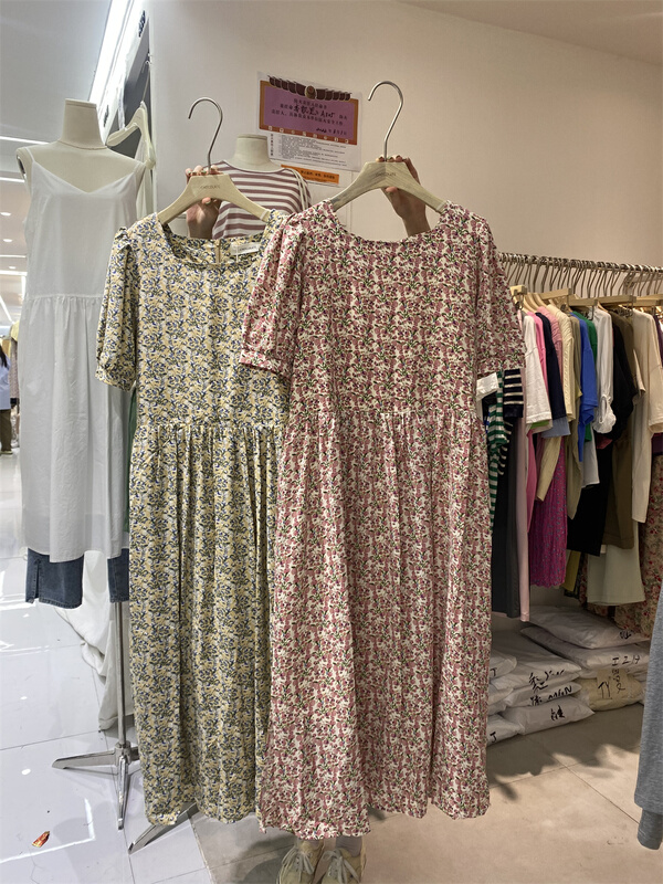 [chocolate] French retro style thin floral dress ys1-9181# CSX