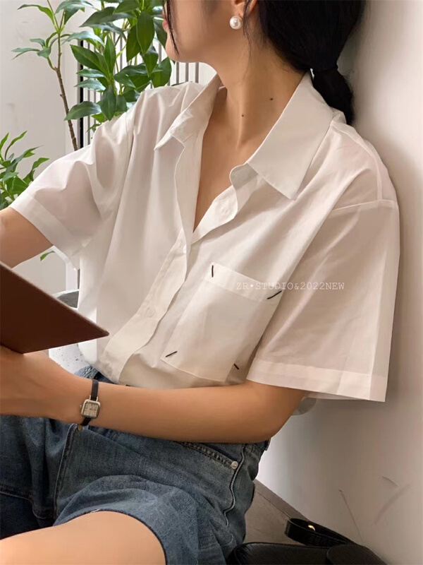 [Zr] simple loose line design shirt 1115# XYY