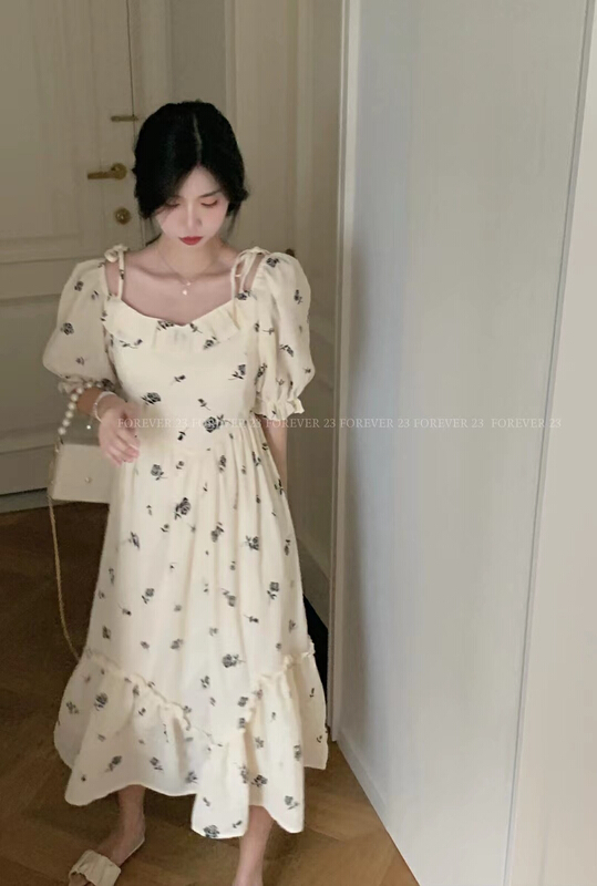 New in early summer! [forever23] gentle square neck dress 726# hjy