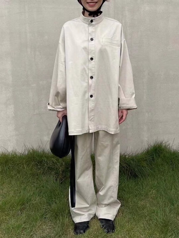New year in early spring! [effortless chic] temperament versatile windbreaker + loose wide leg casual pants set 9047# XYJ