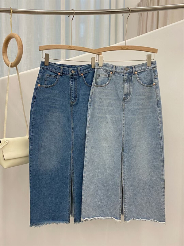New in early summer! [mm. C] reminiscent and versatile casual denim skirt 82232# lwy