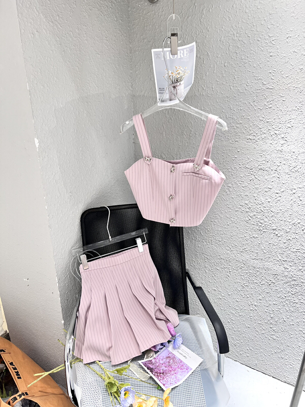 [Feimao (Yimao)] Korean single breasted striped vest / sling ym-7778# LSL