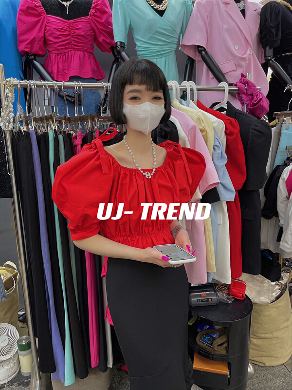 [ujtrend] off shoulder versatile shirt 916# WTT