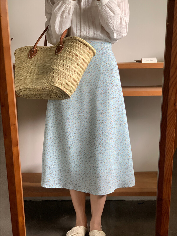 [feeding] Vintage Floral slim skirt 7732-a6# cqw