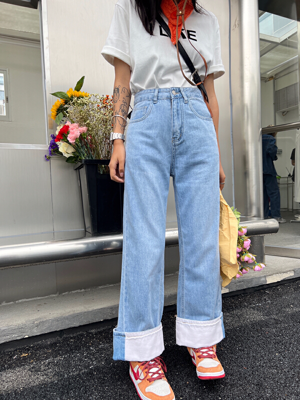 [Mi & Co Wu] Korean straight jeans c1199# hjy