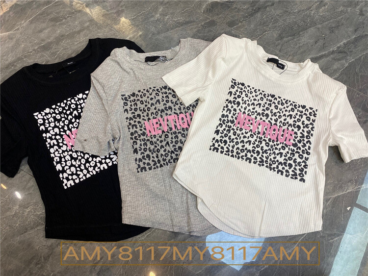 [Amy] Korean printed letter short sleeve T-shirt ys1-8117# WTT