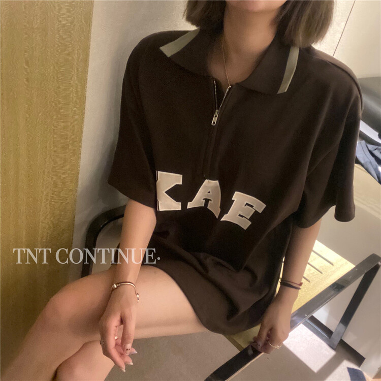 [TNT continue] color blocking Pullover comfortable polo shirt 271# L