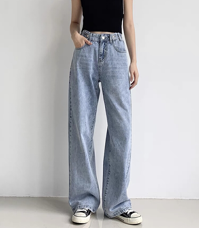 New year in early spring! [Jiajia Muli] versatile fashion wide leg jeans ys1-8313# L