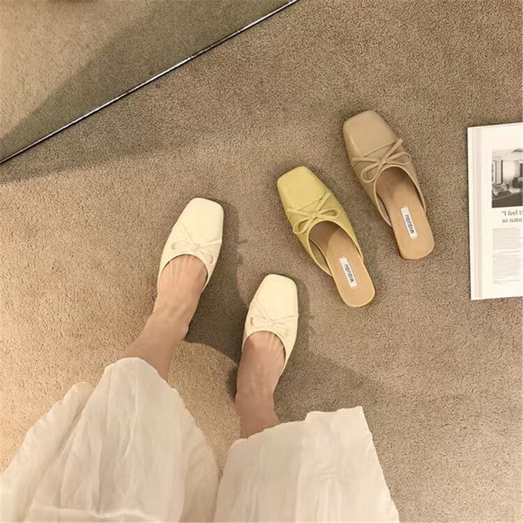 [DS. Gift] square head fashion personalized low flat heel shoes 5268# LSL