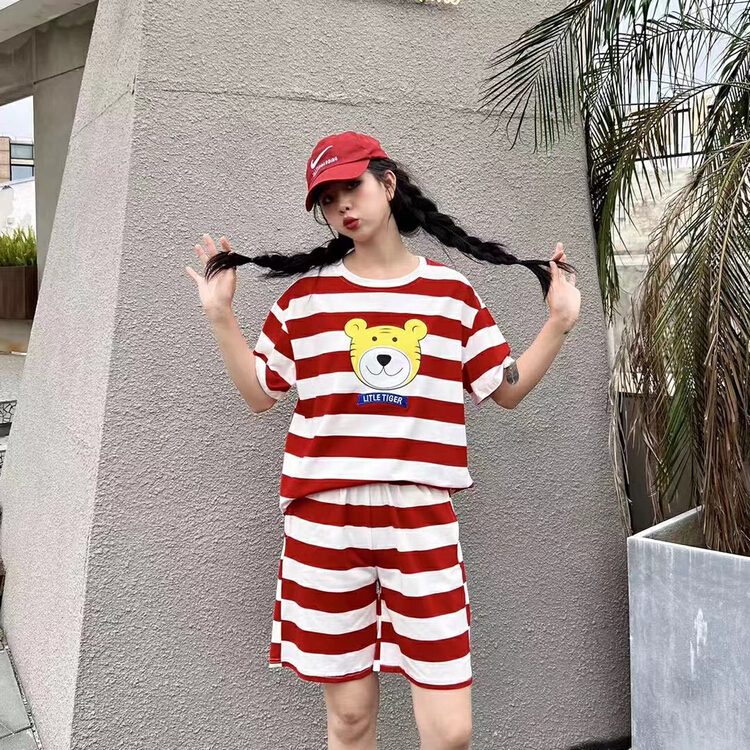[Ziyi family] round neck Striped Top + casual pants set ys1-911# WTT