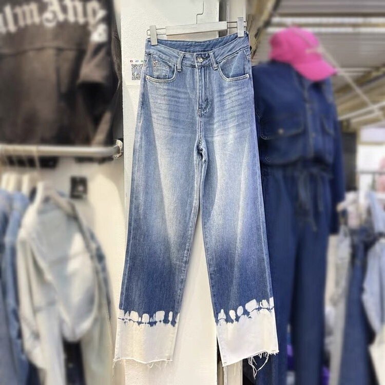 New year in early spring! [Rebecca] Korean color blocking versatile jeans 22690# Cl