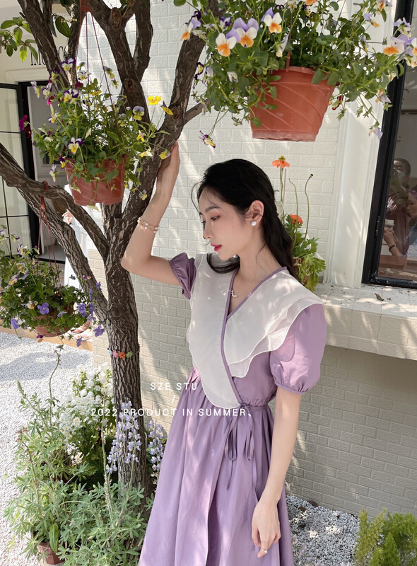 New in early summer! [Sze] exquisite waist closing thin dress 90509# zxx