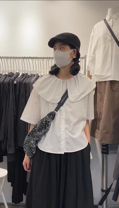 New in early summer! [three and two] simple baby collar solid shirt 99108# XYY