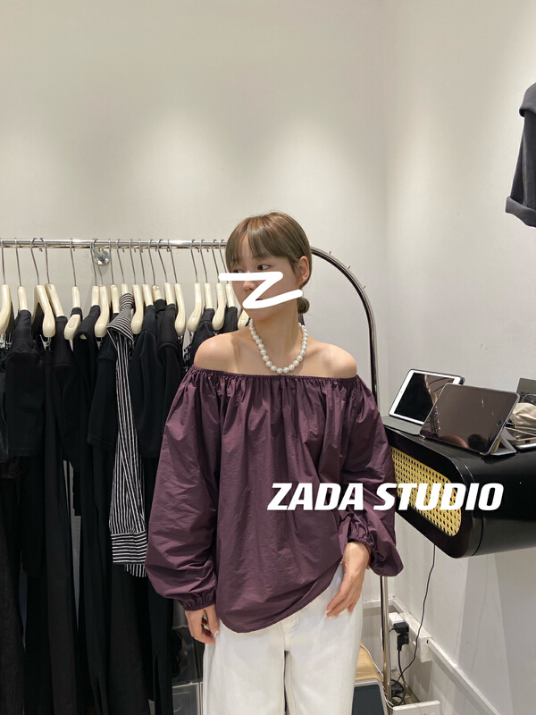 [Zada] one shoulder versatile simple sunscreen shirt 3296# WTT