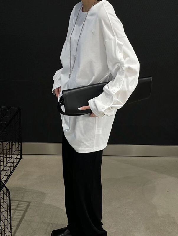 [WP / Yinuo] basic versatile clean color long sleeve T-shirt d737# CSX