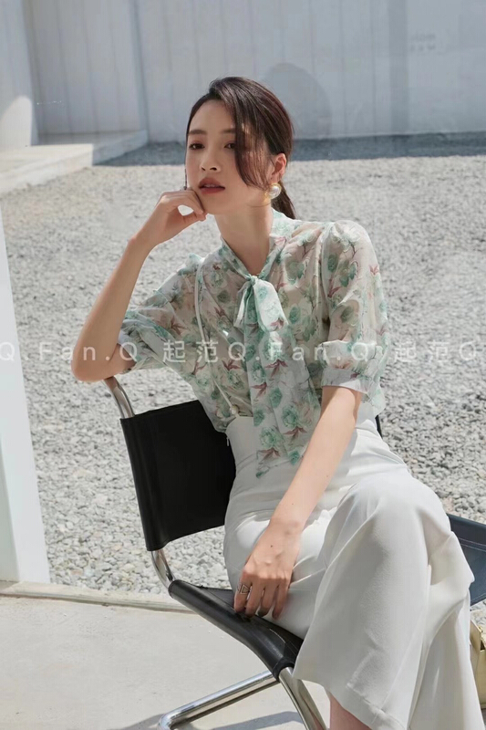 New in early summer! [style] special Chiffon jacquard shirt 8016# JJ