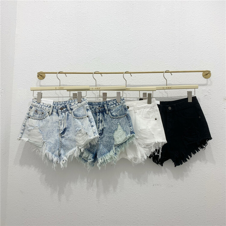 [u.she] personalized and versatile rough denim shorts 911626# cqw