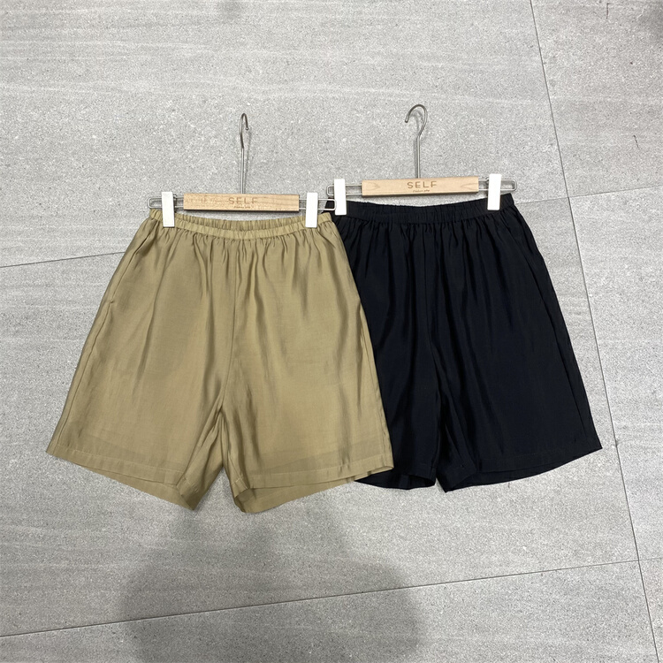 [self] Tencel loose solid casual shorts ys1-8931# LSL