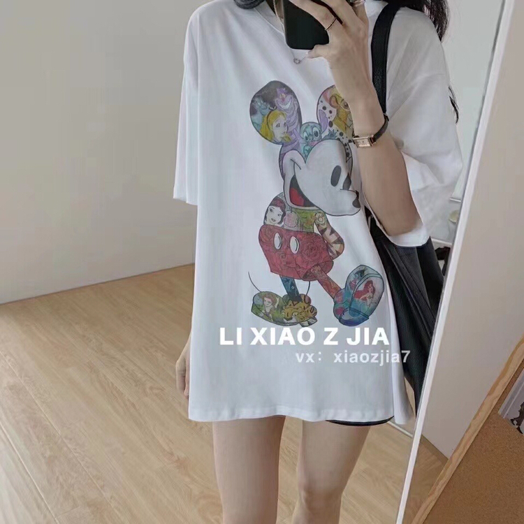 goods in stock! New in early summer! [Xiaoxiaojia] cartoon Mickey print short sleeve T-shirt 80380# WTT