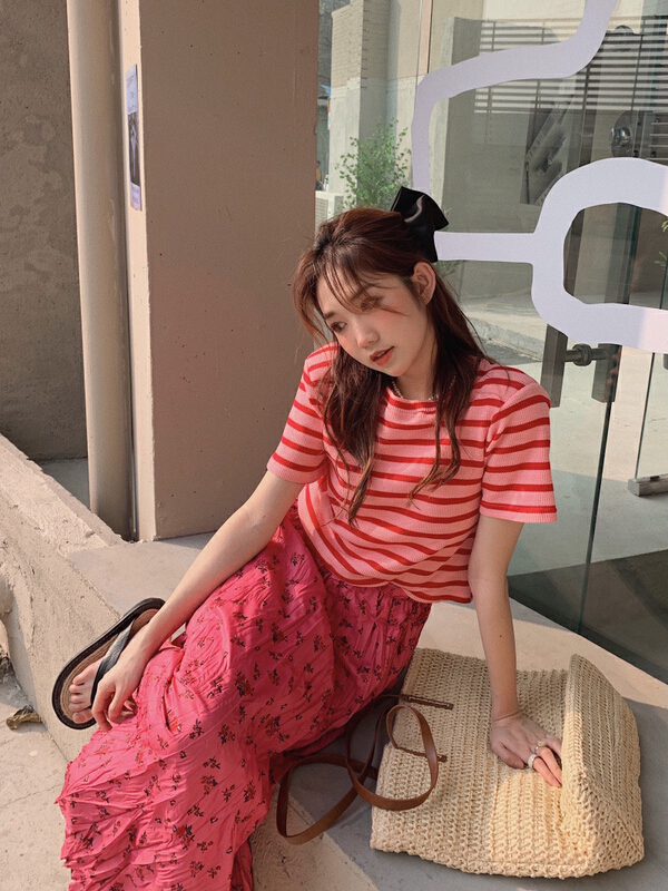 初夏上新!甜美氣質顯瘦寬鬆針織衫  43215#  WPL