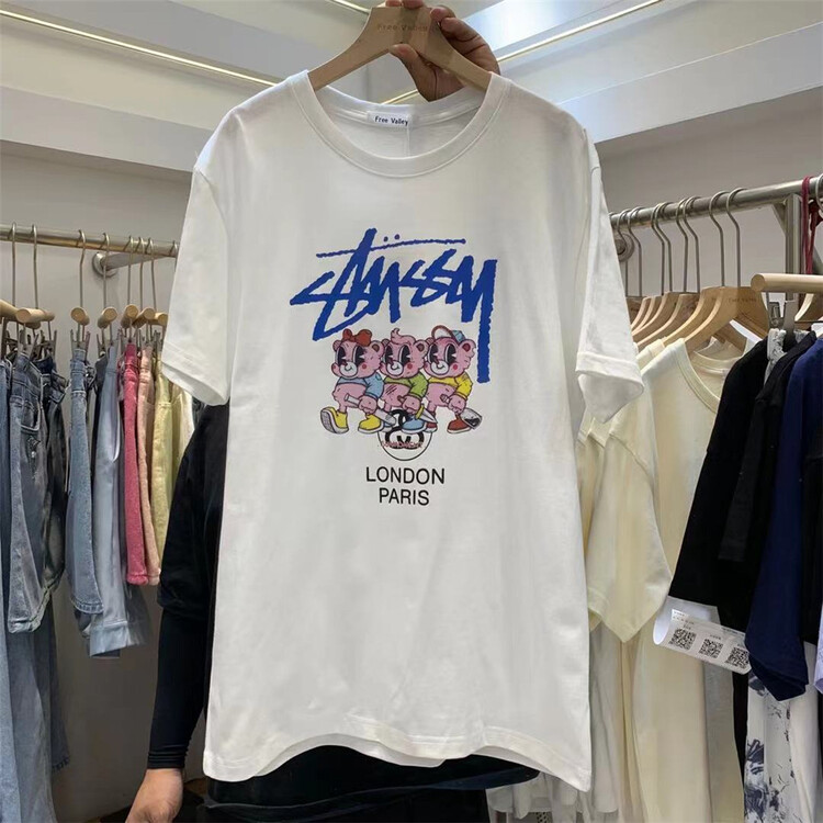 [free Valley] cartoon printed Korean fashion short sleeve T-shirt 111# LSW
