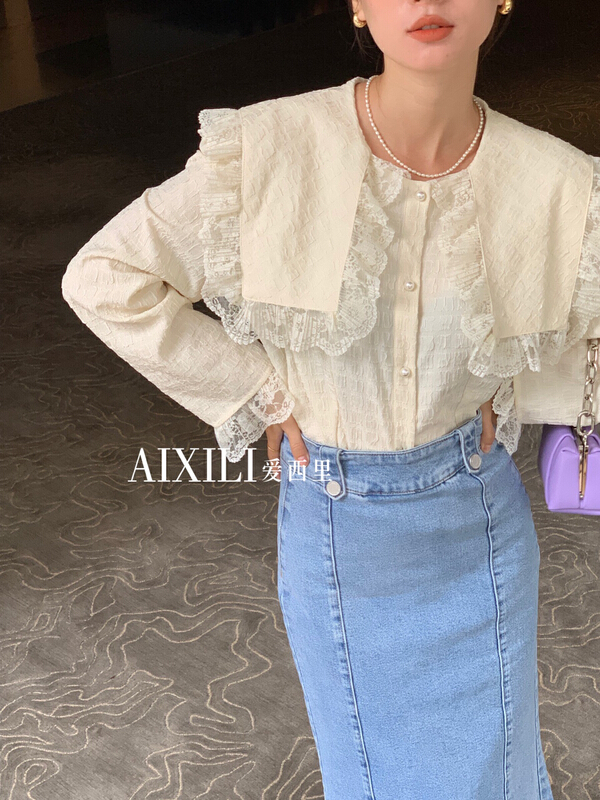 Original price 88.99! New year in early spring! [aixili aisili] elegant lace blouse 6057# ozq