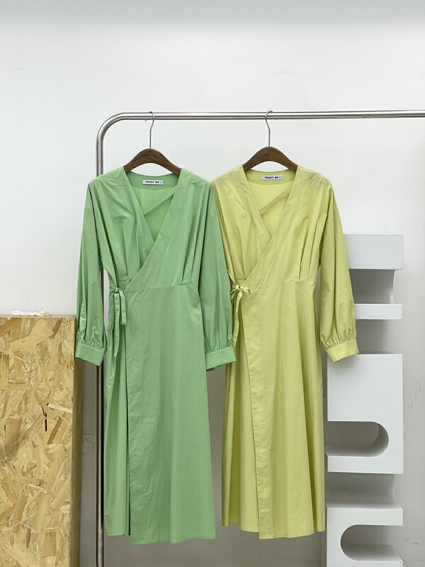 New in early summer! [trust me] Korean versatile loose lace up dress 66880# ozq