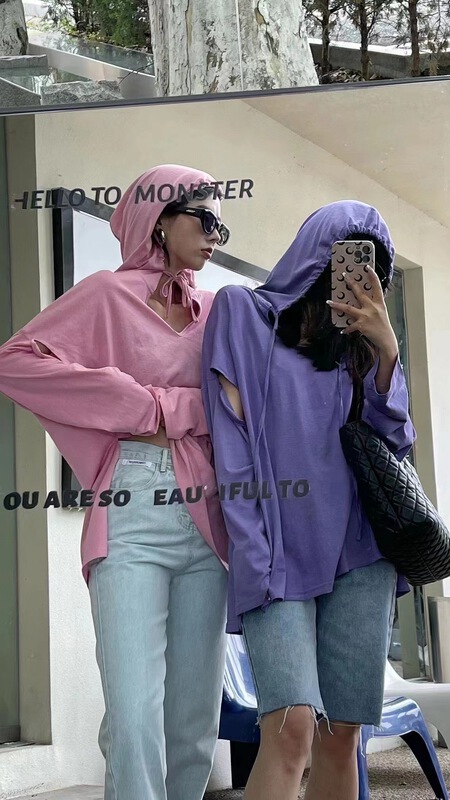 [77. Shop] Korean loose casual hooded sunscreen shirt 9178# WTT