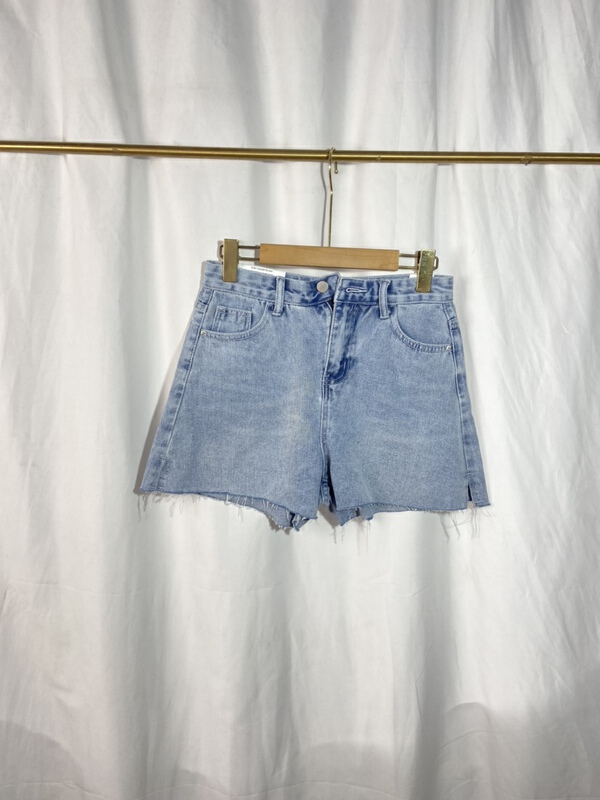 [Yi show shop] Korean simple and slim denim shorts 1220# Cl