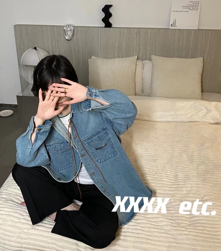 New year in early spring! 【XXXX ECT.】 Korean fashion versatile design POCKET DENIM JACKET (only jacket) 020# CLS