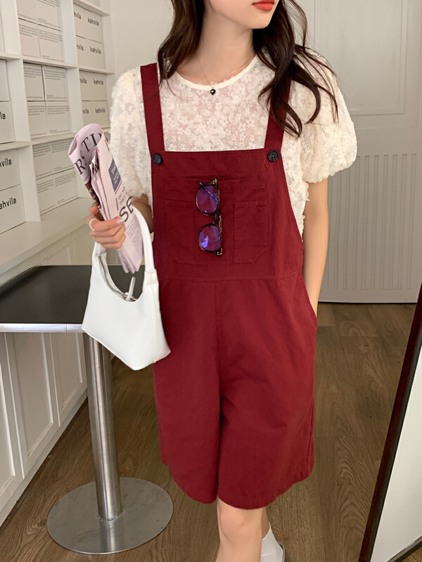 New in early summer! [I think] versatile fashion design pocket casual suspender pants (only suspender pants) 66320# CLS
