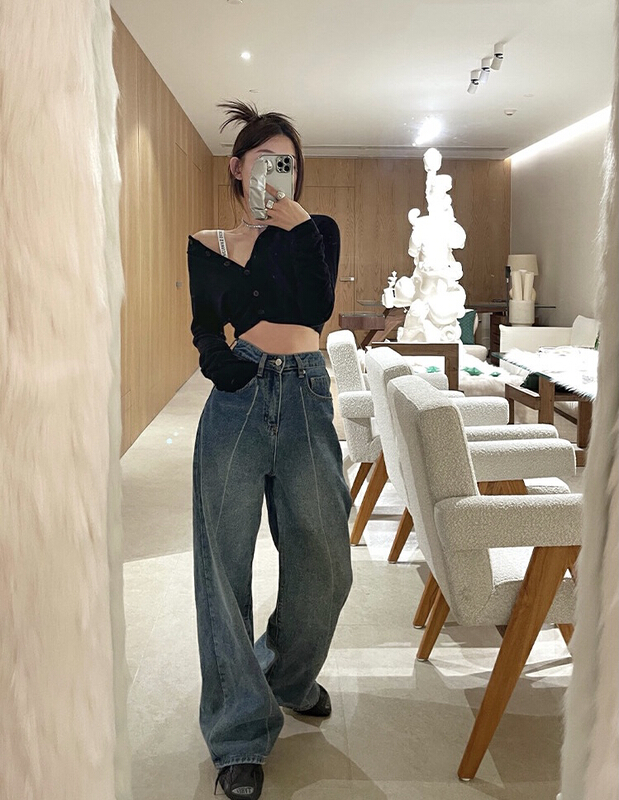 goods in stock! [savage] Korean Vintage mopping jeans e6860# WPL