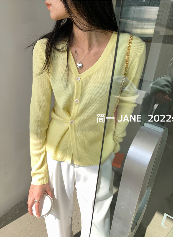 Nine colors! [Jane] Korean versatile breasted knit cardigan 2208# zxx
