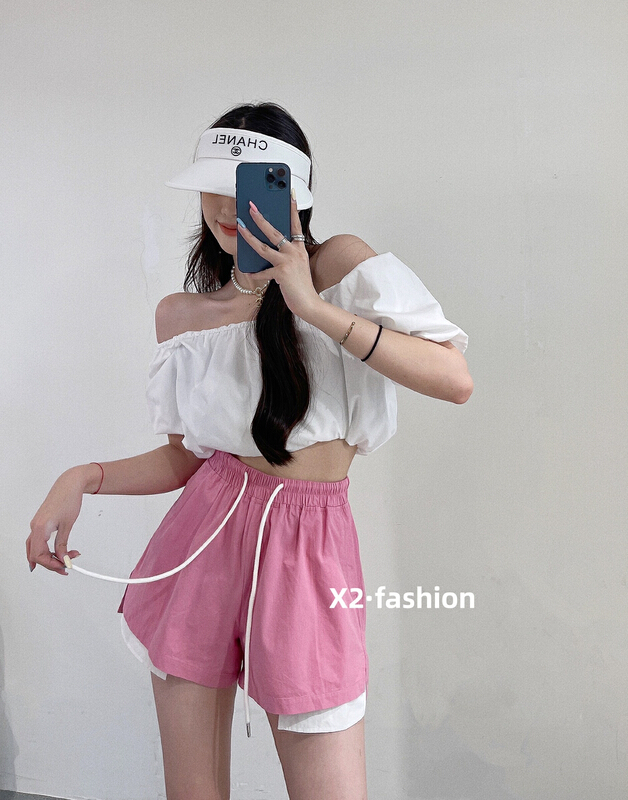 [x2] Korean color wash cotton versatile casual shorts 8876# ozq