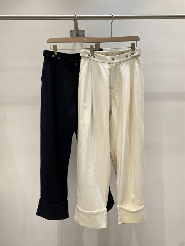 [be] temperament and personality flanging casual pants 0102# ZZL