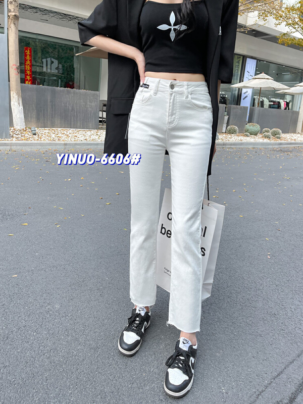 [Yinuo Yinuo denim] elastic versatile pipe jeans 6606# ZSY