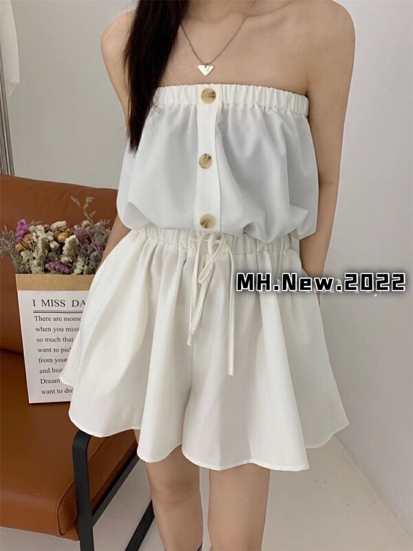 [M.H] Korean casual versatile Strapless Jumpsuit 8297# PCZ