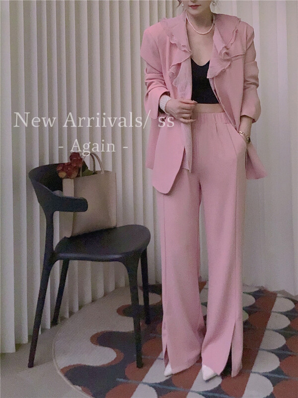 New year in early spring! [again] Korean V-neck loose fitting suit 3007# PCZ