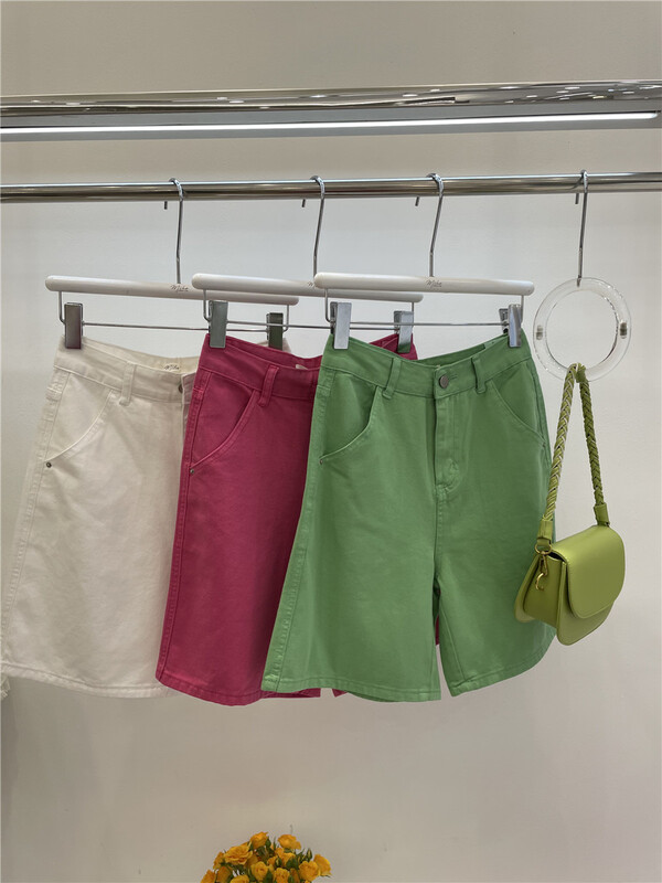 [Mihe] simple, clean and versatile denim shorts 2296# lwy