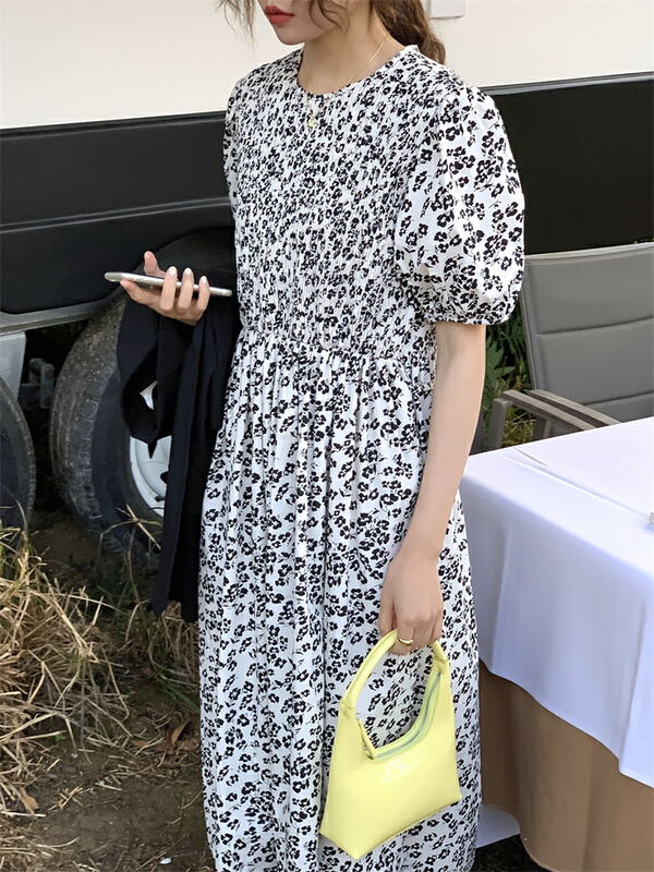 New year in early spring! [about me] design sense small and fresh floral dress 216403# cqw