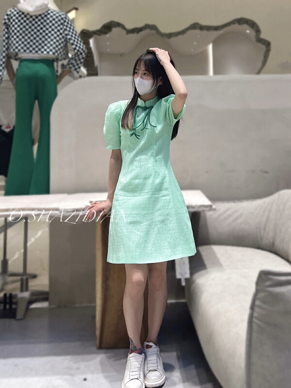 goods in stock! [o.shazidian] simple and personalized fashion dress 1387# CSX