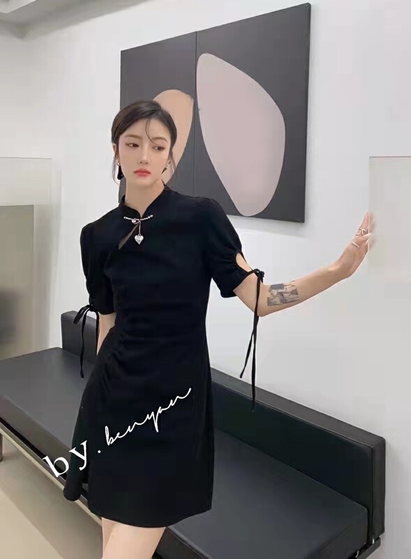 goods in stock! New in early summer! [benyan] China Feng Shui wash denim dress d1013# zxx