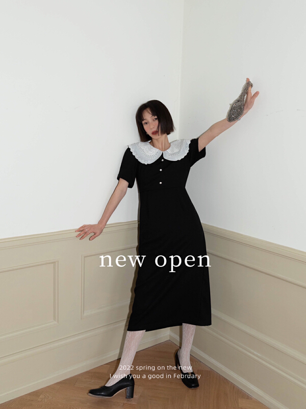 [new open] Vintage French waist dress xl22323# zxl