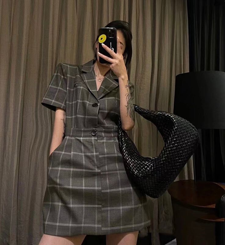 goods in stock! [jvv sister] Vintage Plaid Dress 2810# zxl