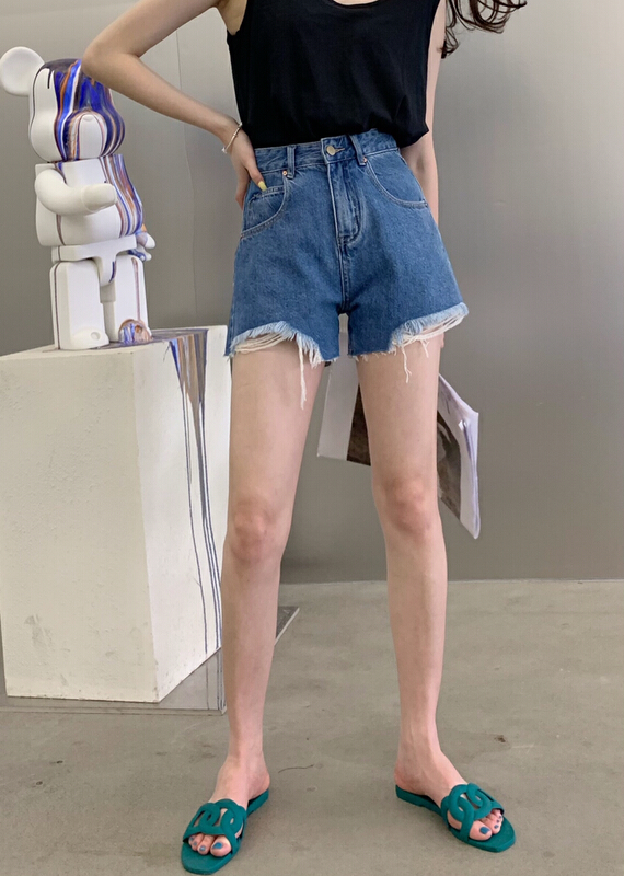 [1980] Korean slim fit and versatile denim shorts 65125# zyh