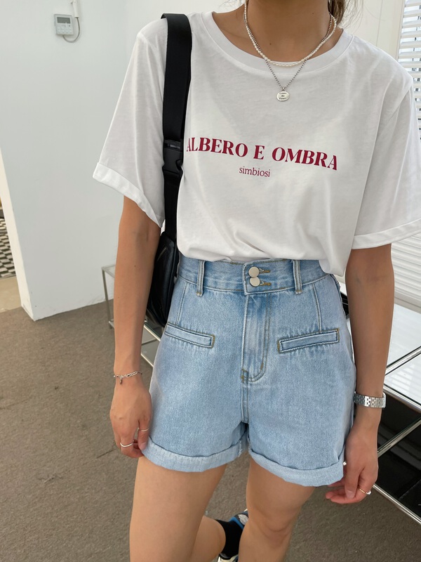 [KH] simple basic versatile denim shorts nz197# cqw
