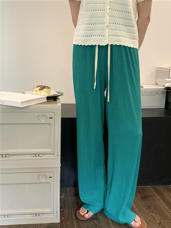 [new post] solid color pleated casual pants np3353-c2# cqw