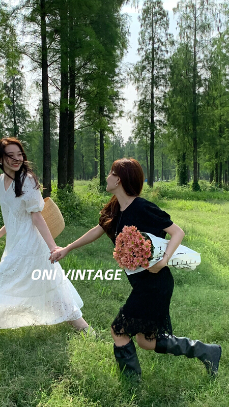 [onivinage Ernie] Korean style versatile dress ow224n5324# zxl