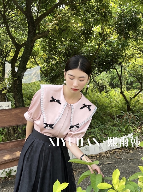 [xiyuhan] French style bow shirt y882# zxx