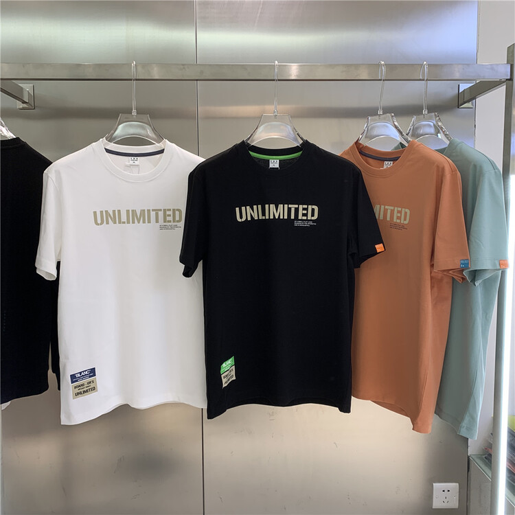 New year in early spring! [aoshilong] round neck letter printing large men's short sleeve T-shirt yds1335# ZZL
